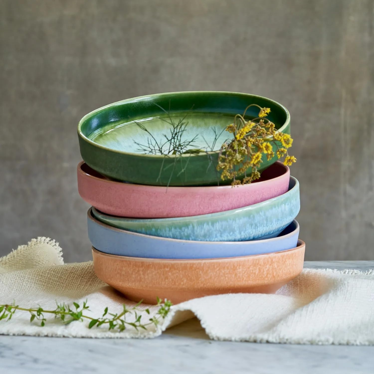 image:imageSur La Table Lucent Reactive Glaze Pasta Bowl Sea Salt