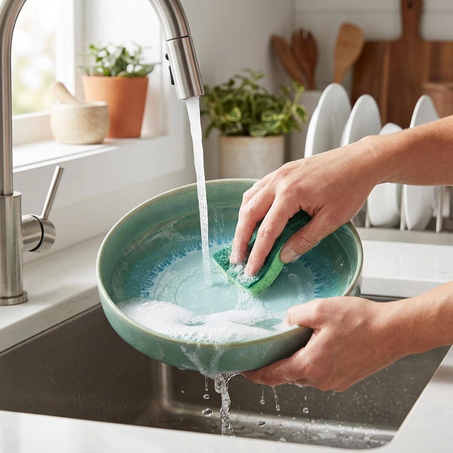 image:imageSur La Table Lucent Reactive Glaze Pasta Bowl Sea Salt