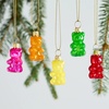 Sur La Table Gummy Bear Glass Ornaments, Set of 5, Multi