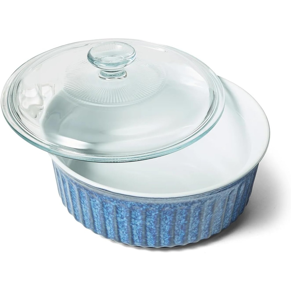 image:imageSur La Table Round Baker with Lid 2 qt Blue