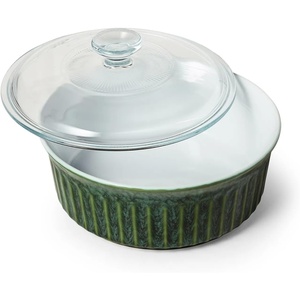 Sur La Table Round Baker with Lid, 2 qt, Green