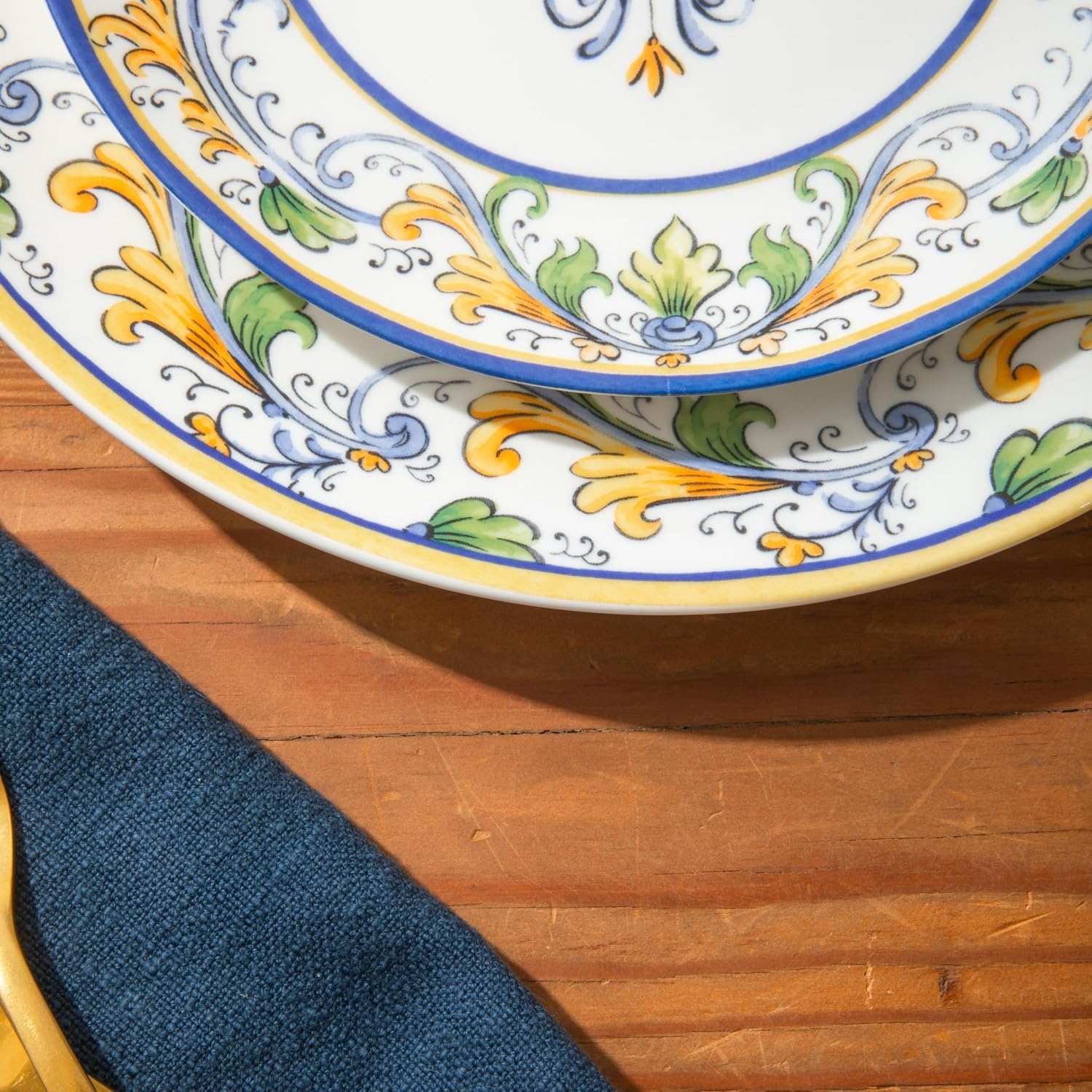image:imageSur La Table Kitchen Essentials Plates and Bowls Set 12 Piece DinnerwareDecorated