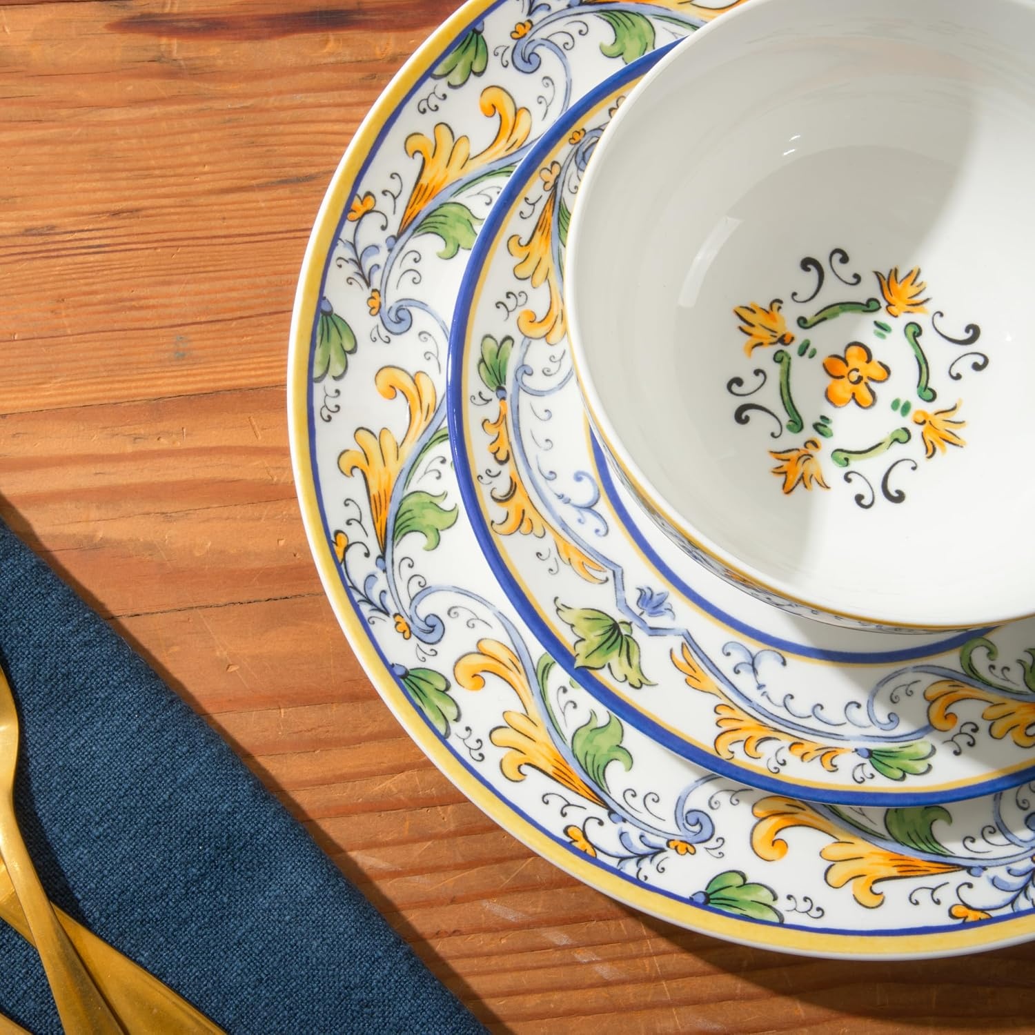 image:imageSur La Table Kitchen Essentials Plates and Bowls Set 12 Piece DinnerwareDecorated