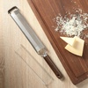 Sur La Table Kitchen Essentials Flat Grater, Etched Stainless Steel Blade with Black Walnut Wood Handle, Cheese Grater and Zester(Long Grater)