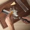 Sur La Table Kitchen Essentials Flat Grater, Etched Stainless Steel Blade with Black Walnut Wood Handle, Cheese Grater and Zester(Long Grater)