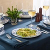 Sur La Table Kitchen Essentials Plates and Bowls Set, 12 Piece Dinnerware(Blue)