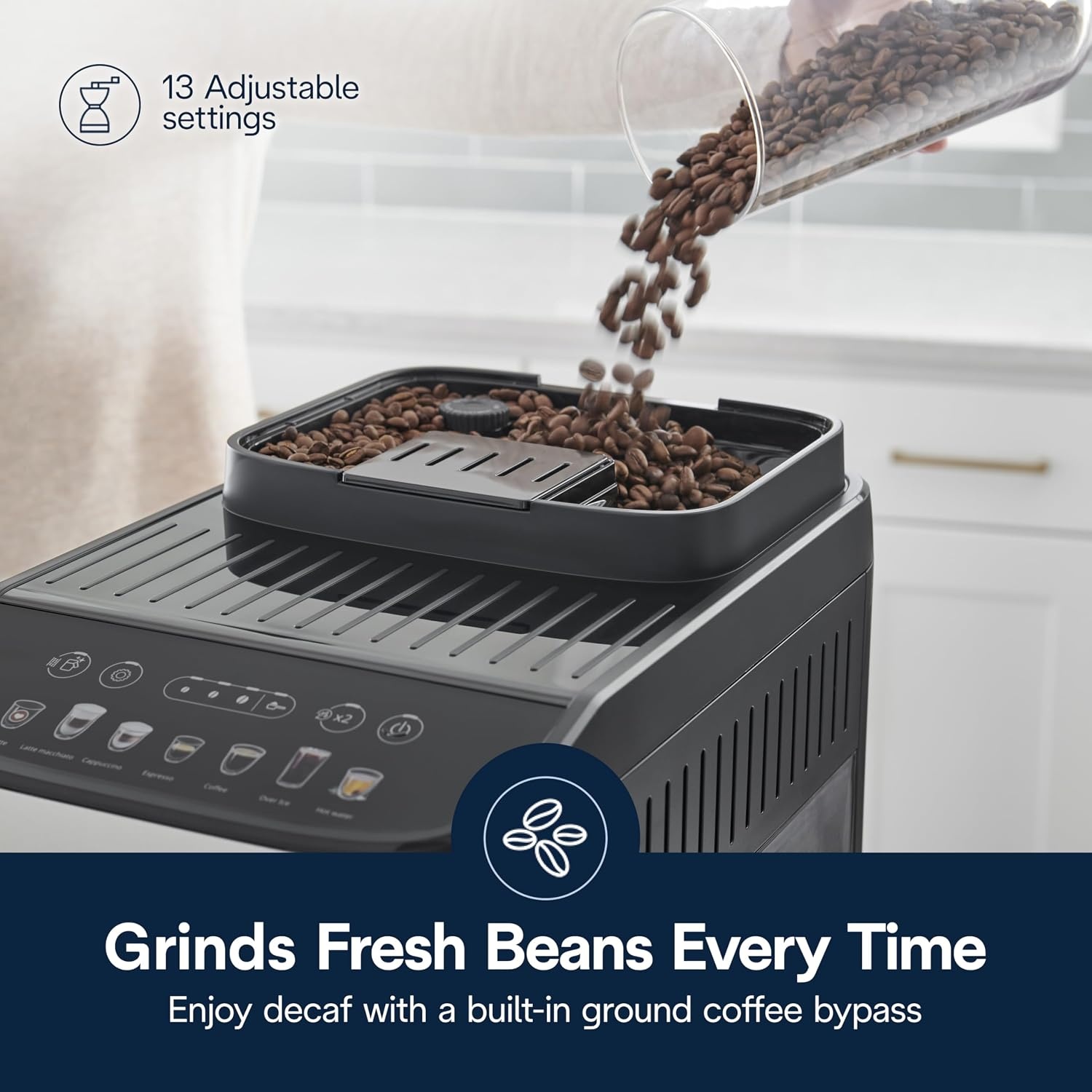 image:imageDeLonghi Magnifica Evo Next Automatic Espresso Machine Frother SilverMag Evo Auto Frother
