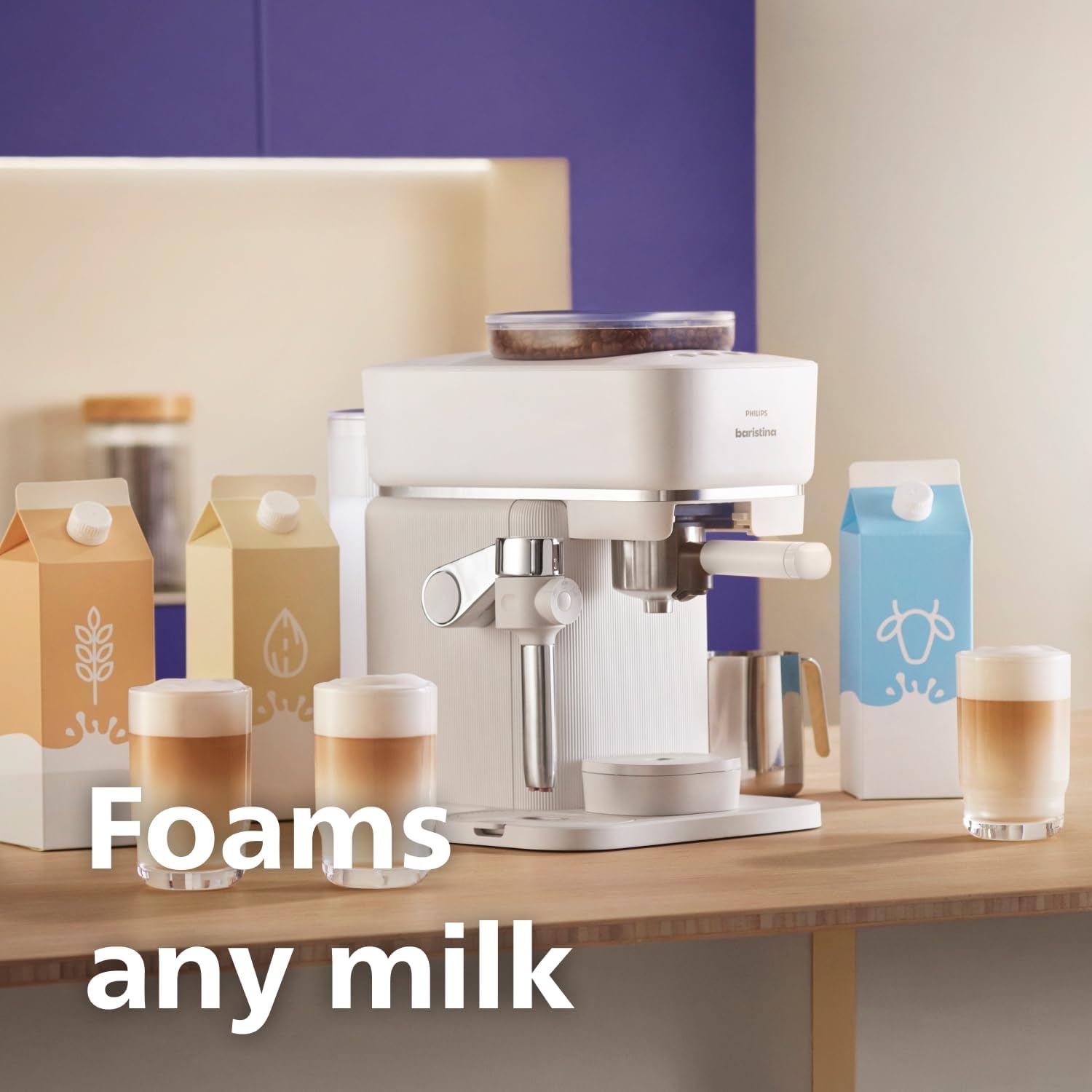 image:imagePHILIPS Baristina Latte Espresso Machine Integrated Milk Frother 16 Bar