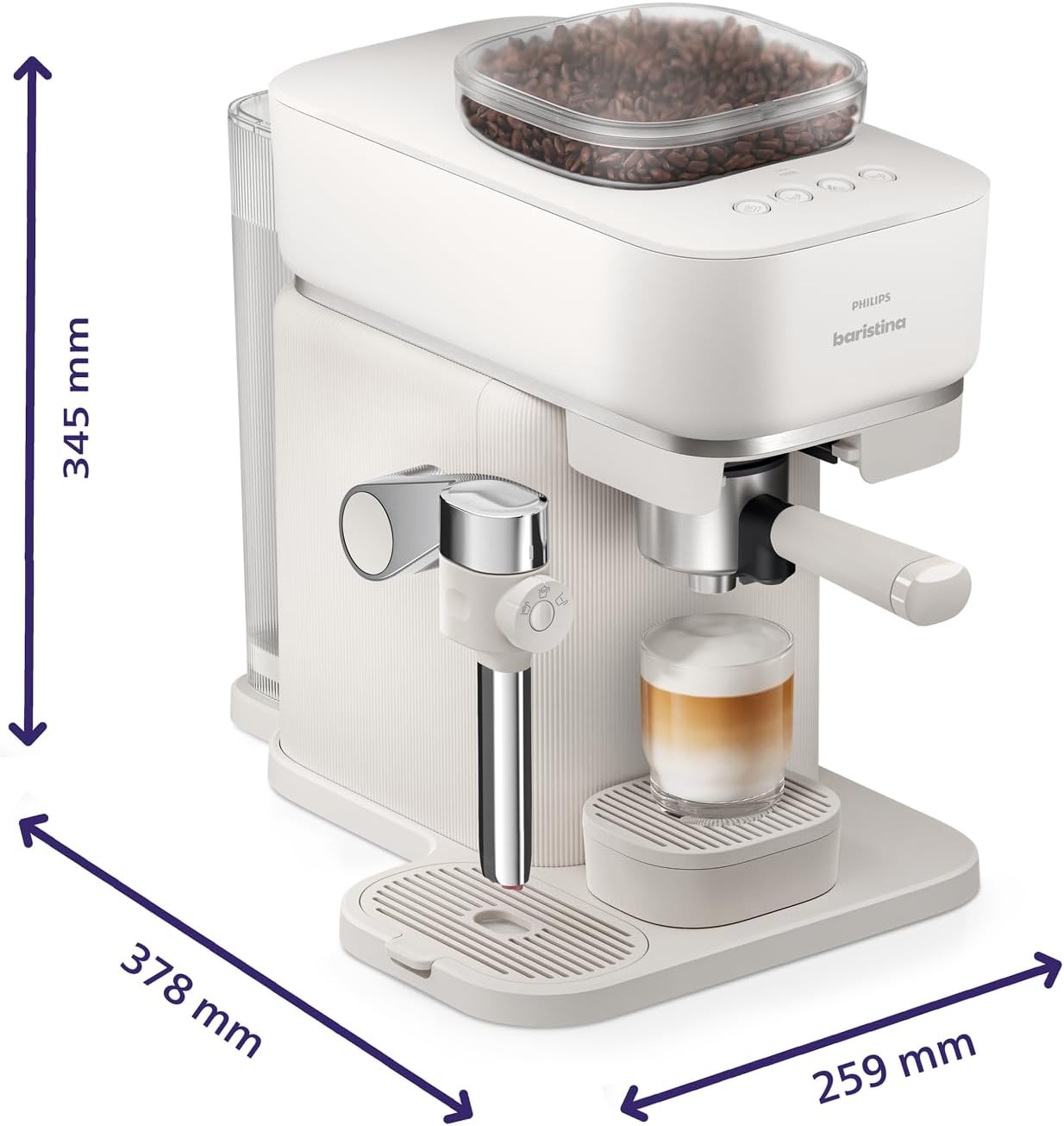 image:imagePHILIPS Baristina Latte Espresso Machine Integrated Milk Frother 16 Bar