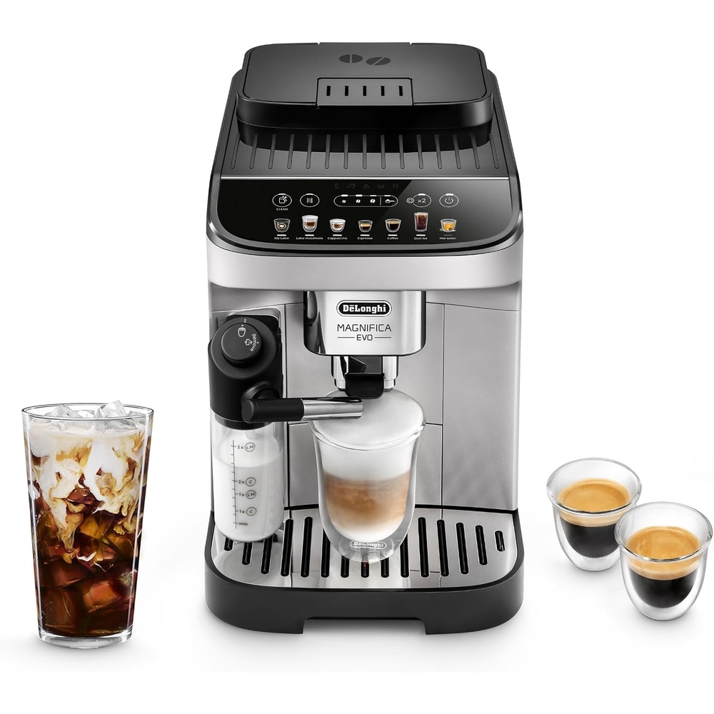 image:imageDeLonghi Magnifica Evo Next Automatic Espresso Machine Frother SilverMag Evo Auto Frother