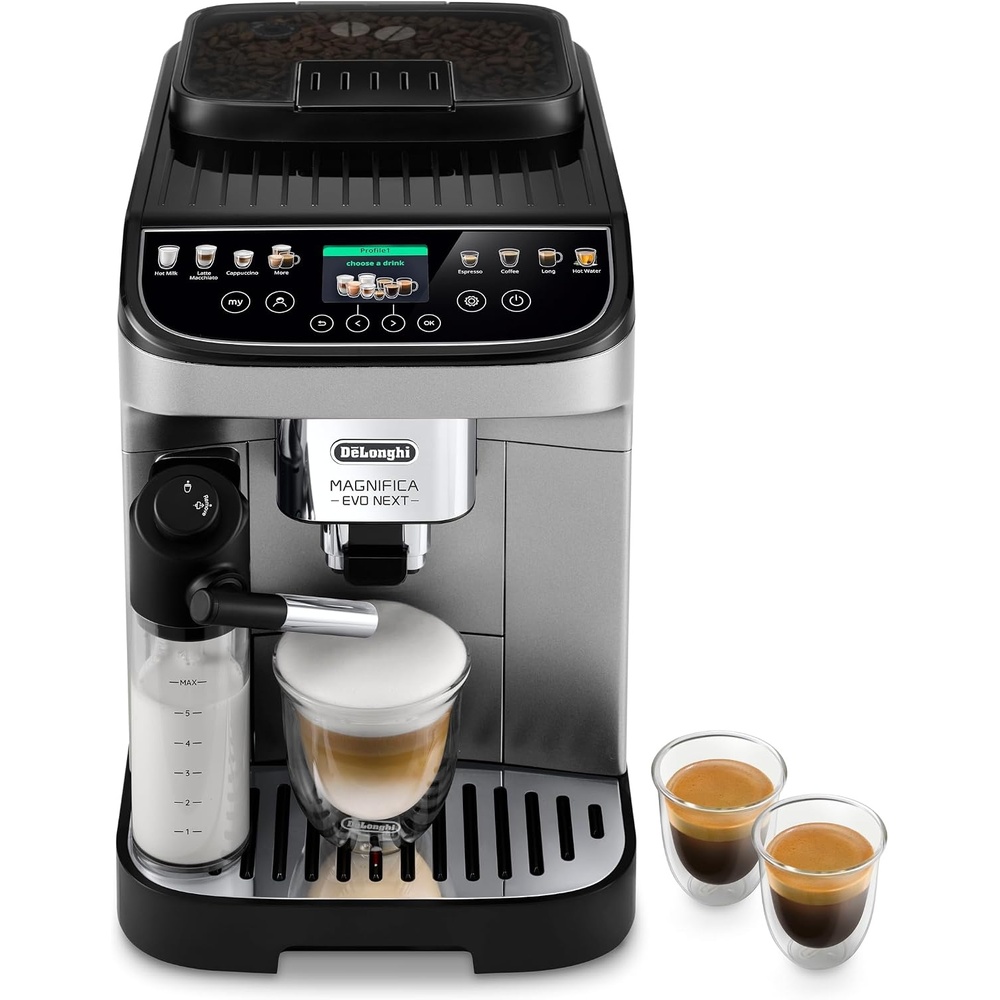 image:imageDeLonghi Magnifica Evo Next Automatic Espresso Machine Frother SilverMag Next Auto Frother