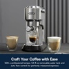 De’Longhi Dedica Arte Espresso Machine with My LatteArt Steam Wand (Milk Frother), 15-Bar Pump & 3-Level Temp Control – Compact Espresso Maker for Latte & Cappuccino – Italian Stainless Steel Design(Metal)