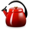 Le Creuset Enamel on Steel Cloche Kettle, 2.2 qt., Sea Salt(Cerise/Gold)
