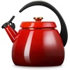 Le Creuset Enamel on Steel Cloche Kettle, 2.2 qt., Sea Salt(Cerise/Gold)