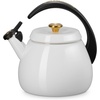 Le Creuset Enamel on Steel Cloche Kettle, 2.2 qt., Sea Salt(White/Gold)