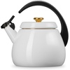 Le Creuset Enamel on Steel Cloche Kettle, 2.2 qt., Sea Salt(White/Gold)