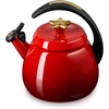Le Creuset Enamel on Steel Cloche Kettle, 2.2 qt., Sea Salt(Cerise/Gold Star)