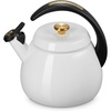 Le Creuset Enamel on Steel Cloche Kettle, 2.2 qt., Sea Salt(White/Gold)
