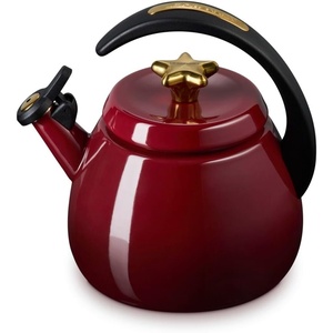 Le Creuset Enamel on Steel Cloche Kettle, 2.2 qt., Sea Salt(Garnet/Gold Star)