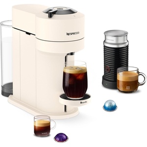 Nespresso Vertuo Next Coffee Machine with Milk Frother, Creamy White