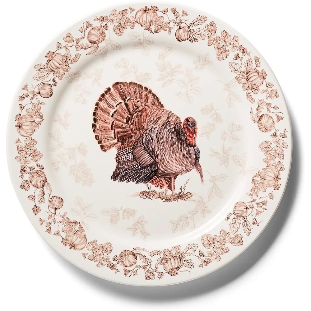 image:imageSur La Table Thanksgiving Harvest Turkey Dinner Plate Tan