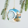 Sur La Table Seattle Ball Glass Ornament, 3.5″, Blue