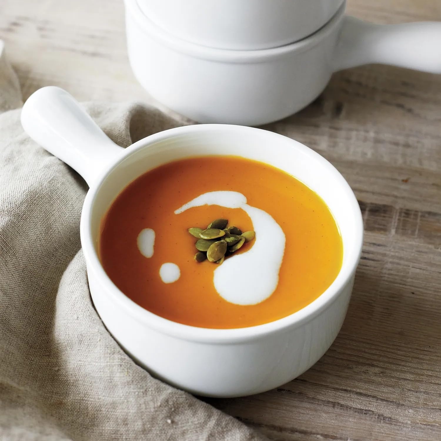 image:imageSur La Table Porcelain Soup Bowl with Handle White
