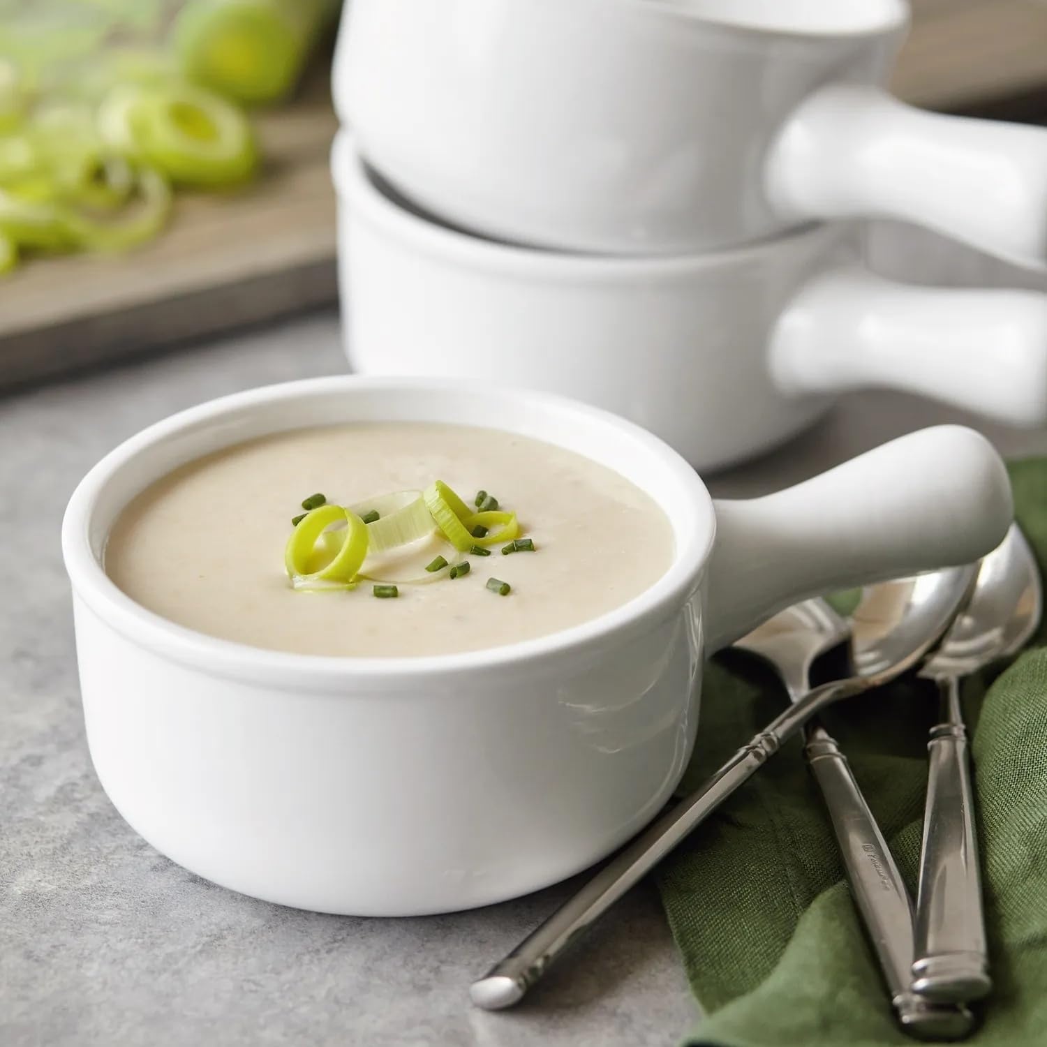 image:imageSur La Table Porcelain Soup Bowl with Handle White
