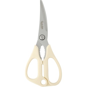 Sur La Table Kitchen Essential Kitchen Scissors with Stainless Steel Blades, All-Purpose Shears with Comfortable White Handles for Food Prep, Cutting & Everyday Use