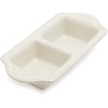 Sur La Table Pearl Stoneware Two-Section Dish, White