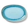 Sur La Table Driftwater Reactive Glaze Oval Platter, Sea Salt