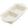 Sur La Table Pearl Stoneware Two-Section Dish, White