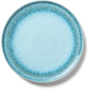 Sur La Table Driftwater Reactive Glaze Dinner Plate, Sea Salt