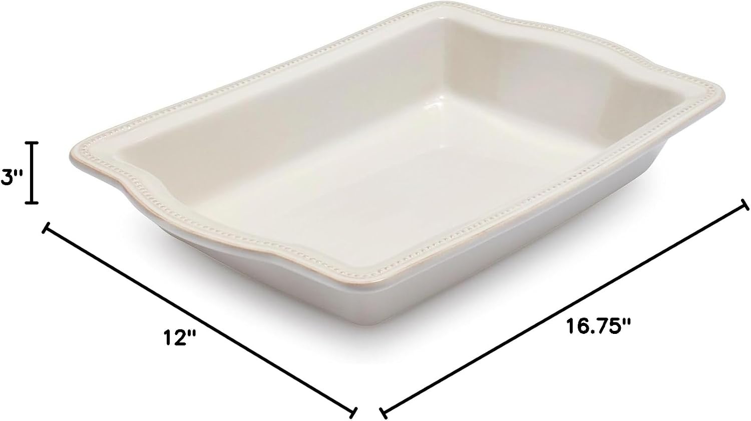 image:imageSur La Table Pearl Stoneware Baker White
