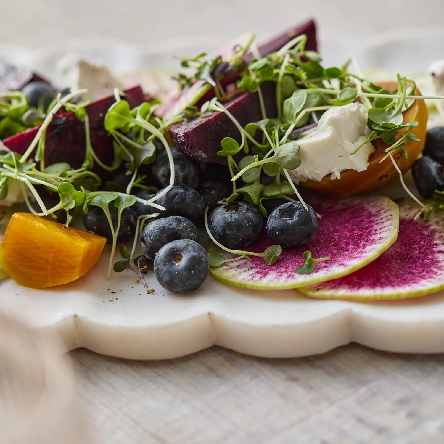 image:imageSur La Table Rectangular White Marble Platter