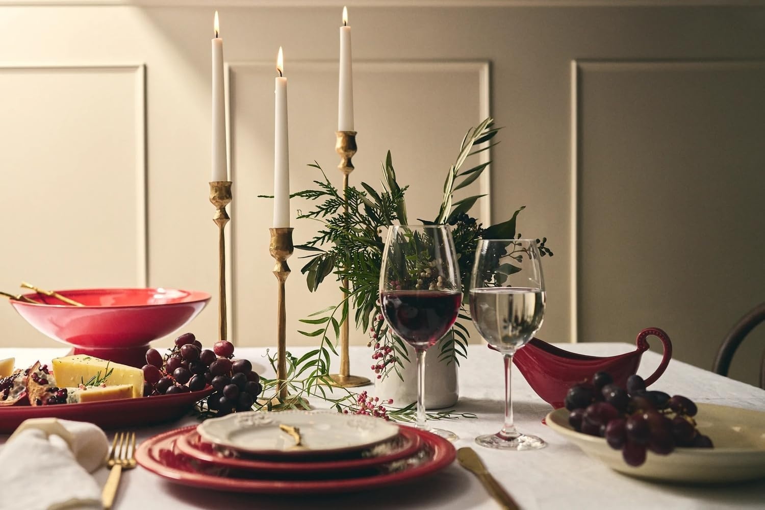 image:imageSur la table Pearl Red Footed Serve Bowl