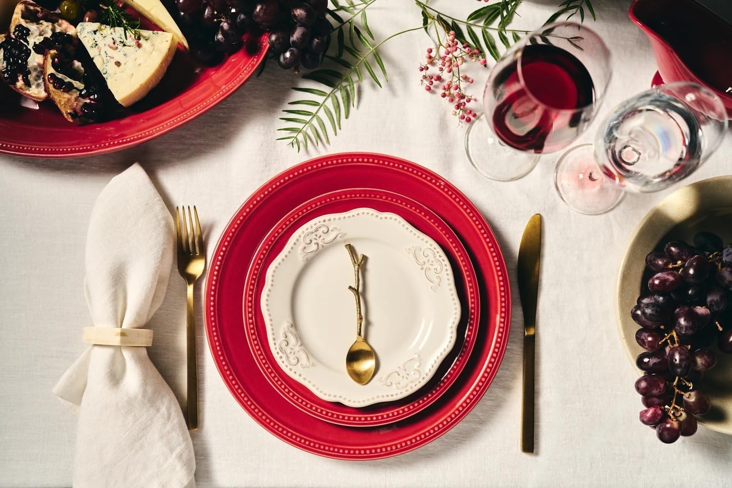 image:imageSur la table Pearl Red Oval Platter