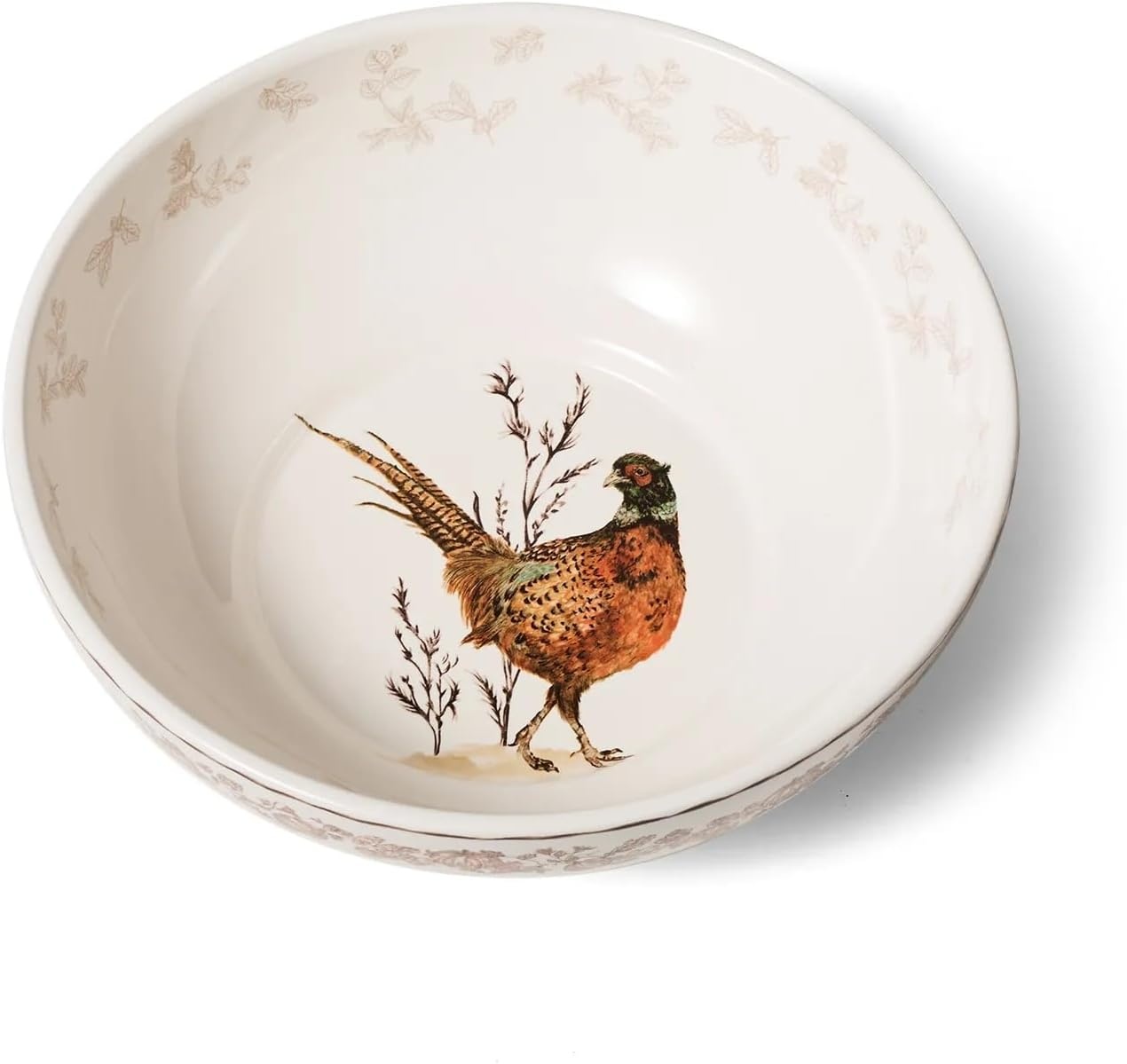 image:imageSur la table Thanksgiving Harvest Pheasant Serving Bowl Tan
