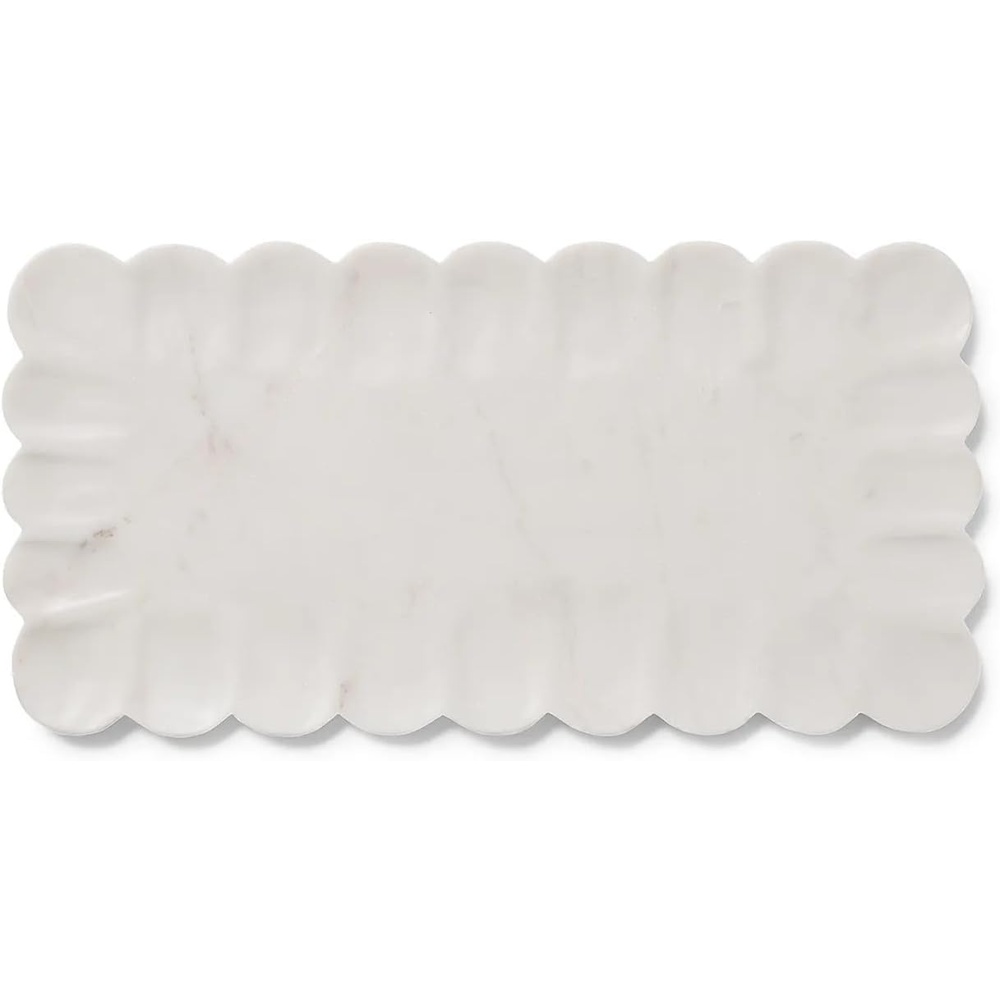 image:imageSur La Table Rectangular White Marble Platter