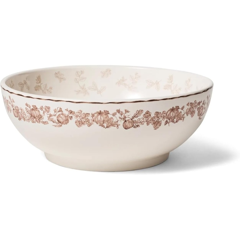 image:imageSur la table Thanksgiving Harvest Pheasant Serving Bowl  Tan