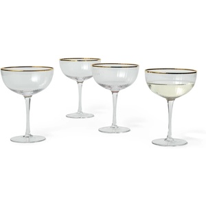 Sur La Table Gold Rim Coupe Glass