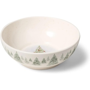 Sur la table Vintage Christmas Serving Bowl , White